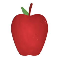 Apple cartoon watercolor fruits