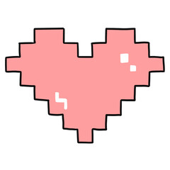 Pixel Heart cartoon
