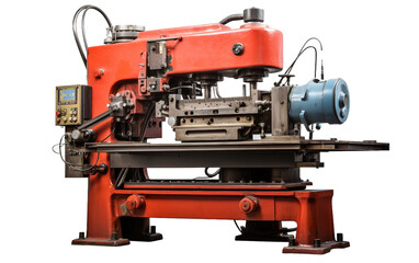 Punch Press machine isolated on transparent background.