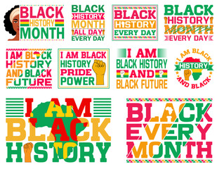 Black History Month T-shirt Design Bundle.