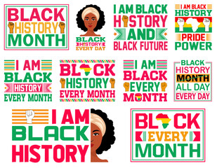 Black History Month T-shirt Design Bundle.