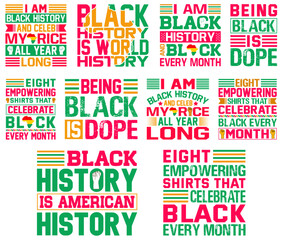 Black History Month T-shirt Design Bundle.