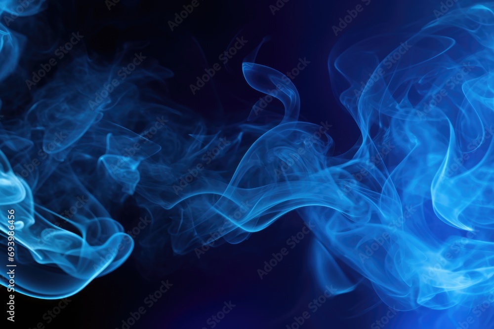 Poster Close up view of smoke on a black background. Can be used as a background image for various design projects