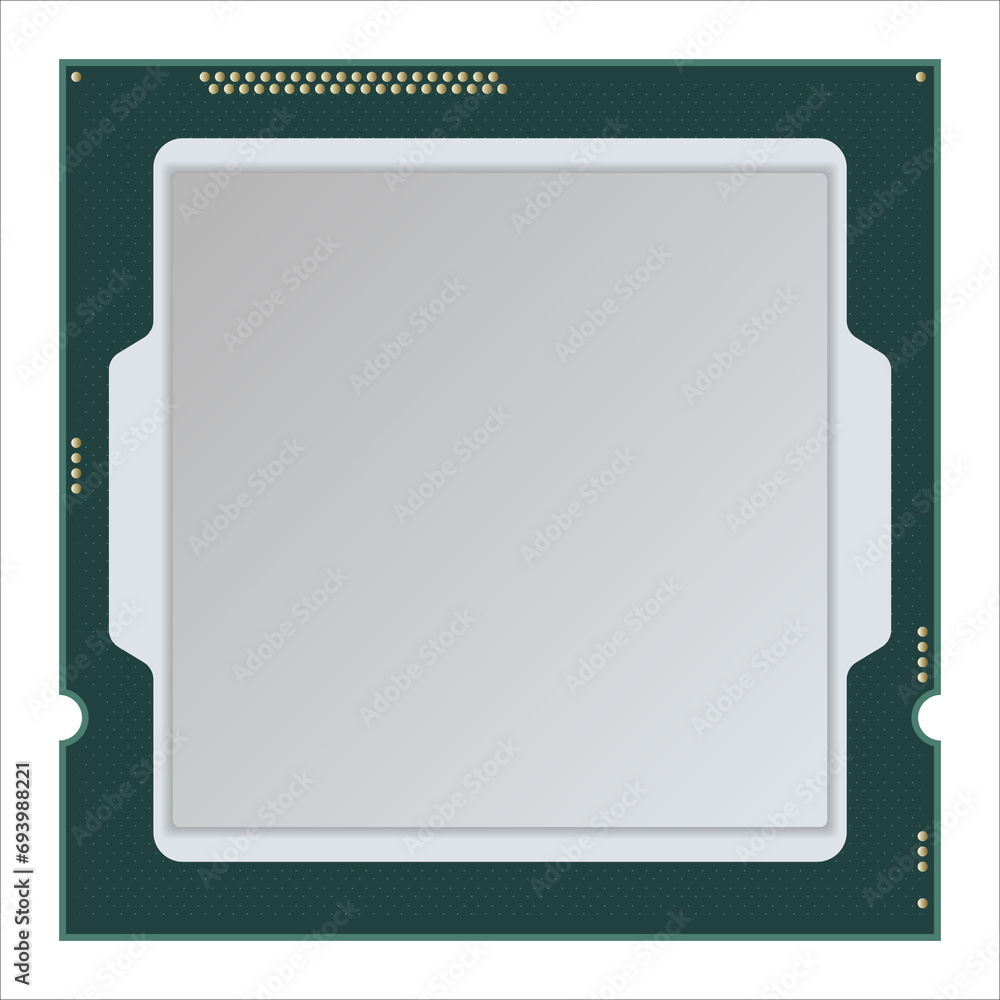 Aufkleber chip cpu design. perfect for illustrating concepts related to programming, software development, art