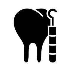 Teeth and dental care tools. Dental health care icon