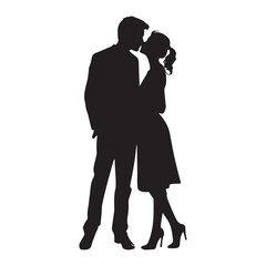 A black silhouette Couple set
