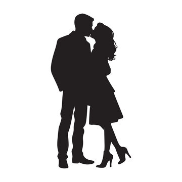 recommend clip art: A black silhouette Couple set
                    
