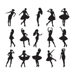 A black silhouette Dancer set
