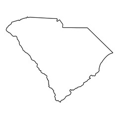 South carolina map shape, united states of america. Flat concept icon symbol vector illustration - obrazy, fototapety, plakaty