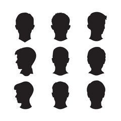 A black silhouette Face set
