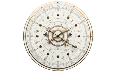 International Clock System isolated on transparent background.