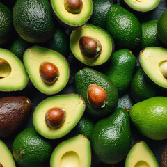Creamy Green Symphony An Avocado Close Up