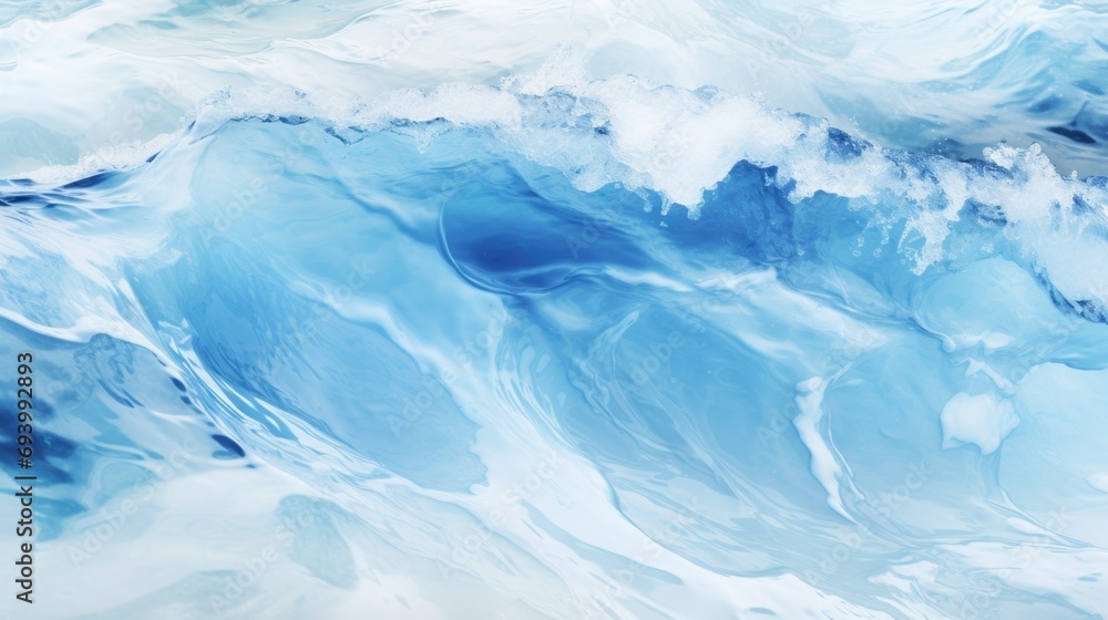 Poster A detailed view of a large wave in the ocean. Perfect for adding a sense of power and energy to any project