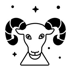 Get this linear icon of capricorn goat 