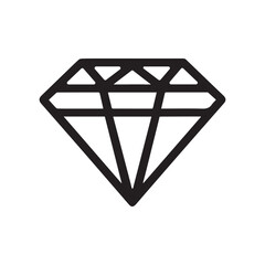Vector diamond symbol for online and mobile apps. diamond jewels as a mark and emblem