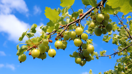 gooseberrys on branch background