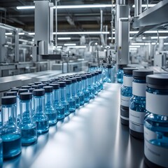 Experience cutting-edge quality control in pharmaceutical glass bottle production. AI algorithms ensure precision, highlighting the industry's commitment to perfection and product integrity