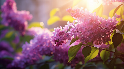 Blooming lilac, spring is coming