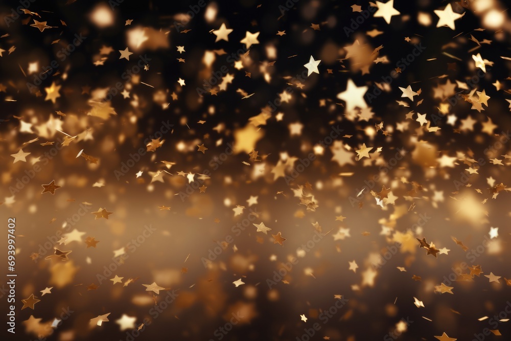 Aufkleber A beautiful image of a bunch of gold stars flying in the air. Perfect for adding a touch of magic and sparkle to any project