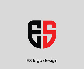 Vector letter es logo