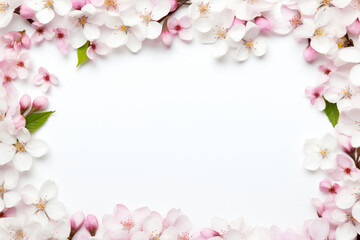 A frame of apple blossom with copyspace