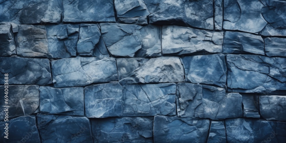 Aufkleber a picture of a wall made of blue stone blocks. can be used for architectural projects or as a backgr