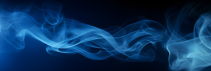Fototapeta premium blue smoke texture on black background