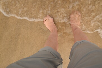 feet in sand