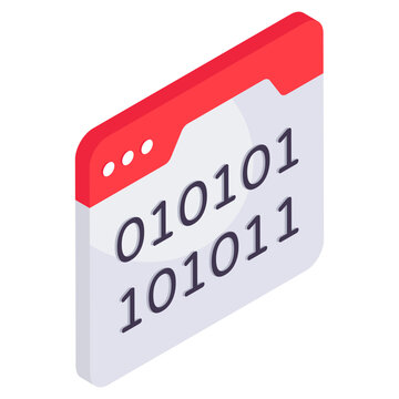 An icon design of binary code 