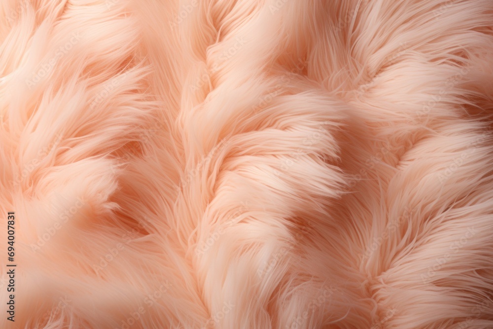Poster wool closeup, peach fuzz trendy color concept. background with selective focus and copy space
