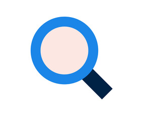Isolated magnifier vector illustration in flat style design.	