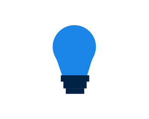 Isolated bulb vector illustration in flat style design.	