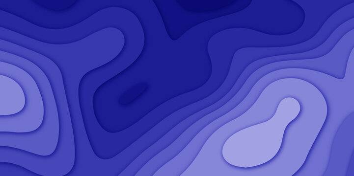 Abstract paper cut style background design. Geometric layered curve line vector, realistic papercut decoration textured with wavy layers. 3d topography relief. Vector typographic illustration.