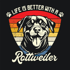 Rottweiler Dog retro vintage  Design 