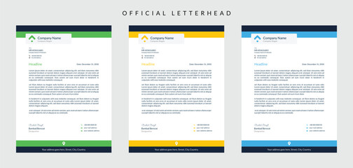 Creative corporate modern business letterhead design vector template.