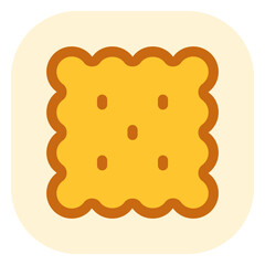 Editable biscuit, cracker vector icon. Bakery, cooking, food. Part of a big icon set family. Perfect for web and app interfaces, presentations, infographics, etc