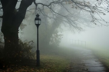 Winter Fog in Nature 