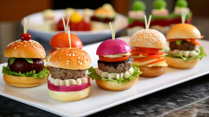 Munchable Mini-Burgers with Flavorful Fruit Dips
