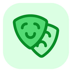 Editable theater masks, drama vector icon. Movie, cinema, entertainment. Part of a big icon set family. Perfect for web and app interfaces, presentations, infographics, etc