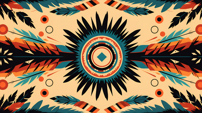 Illustration native american pattern