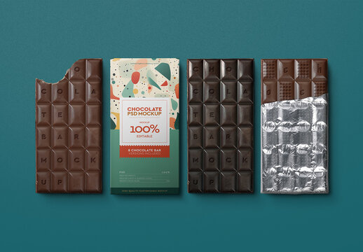 Chocolate Bar Mockup Packaging