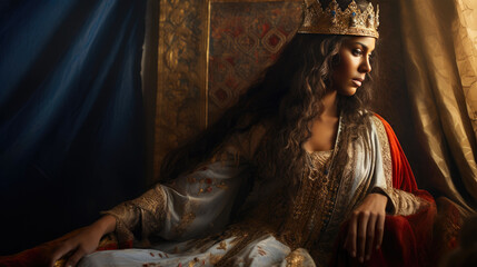 Biblical Beauty: Queen Esther's Tale - obrazy, fototapety, plakaty