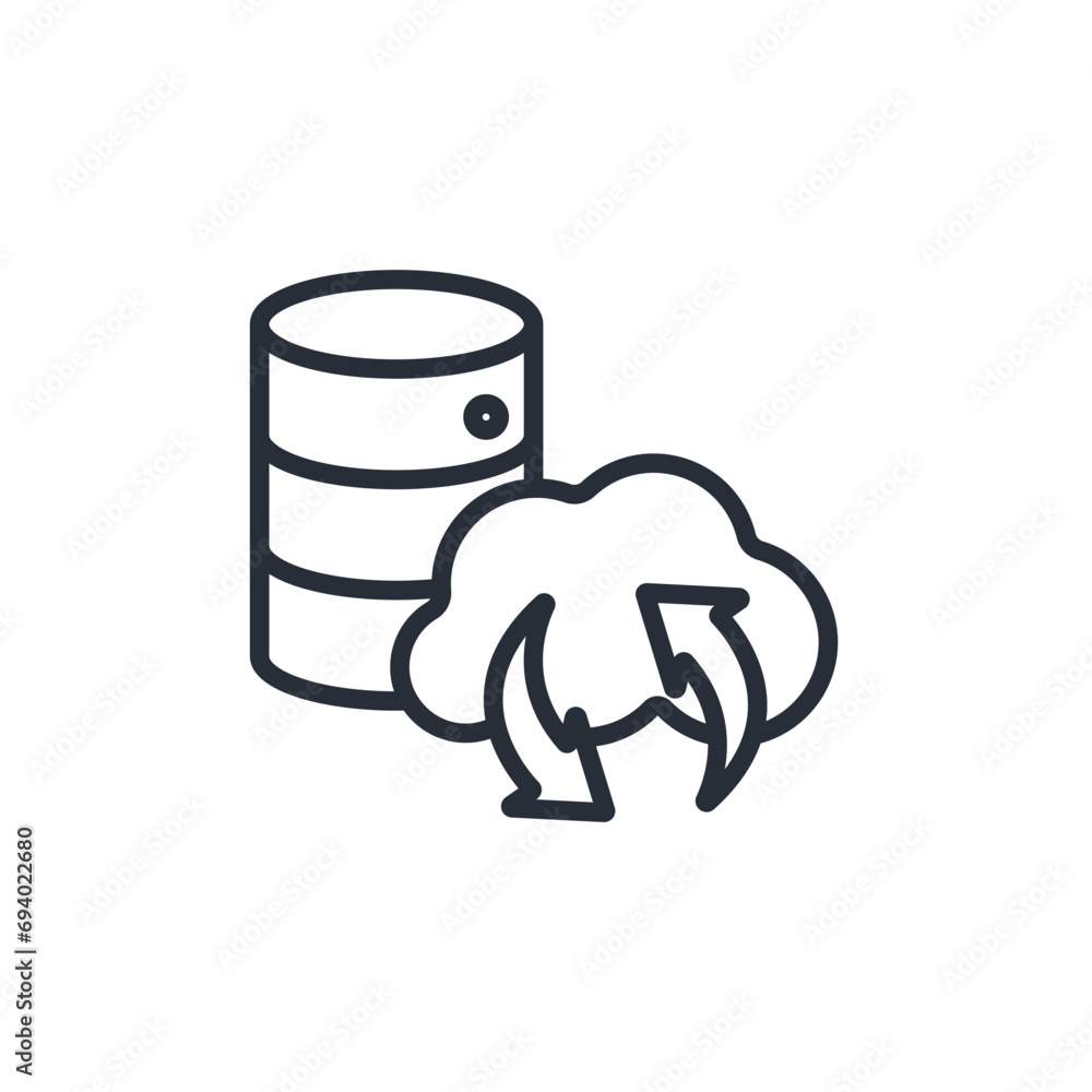 Poster big data icon. vector.editable stroke.linear style sign for use web design,logo.symbol illustration.