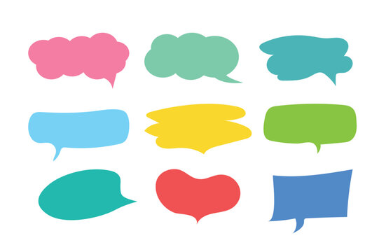 Set of callout, speech bubbles, chats, elements icons, vector illustration.