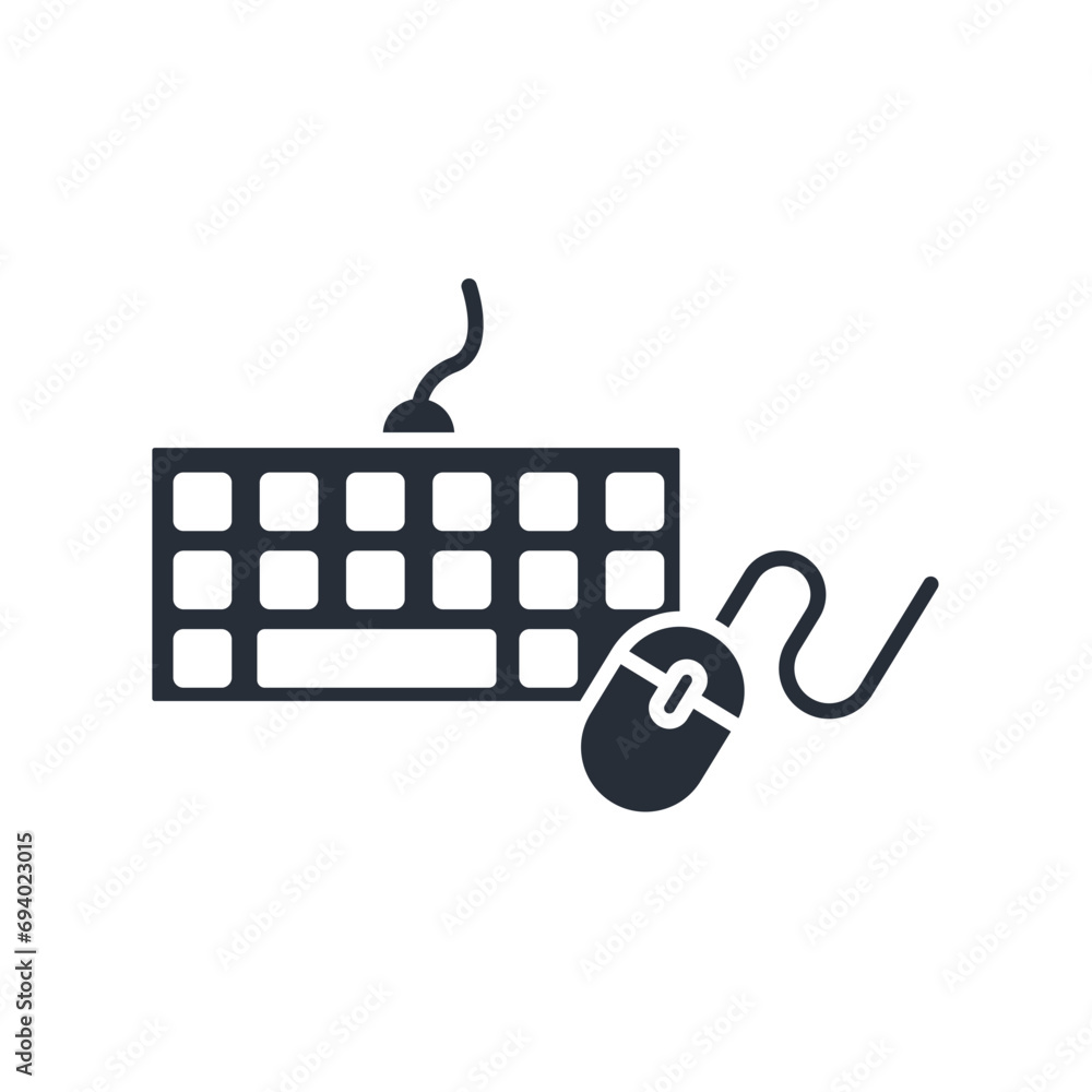 Poster keyboard icon. vector.editable stroke.linear style sign for use web design,logo.symbol illustration.