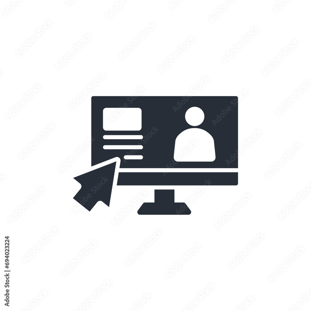 Poster user interface icon. vector.editable stroke.linear style sign for use web design,logo.symbol illustr