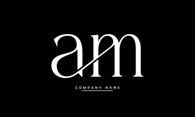 AM, MA, A, M Abstract Letters Logo Monogram