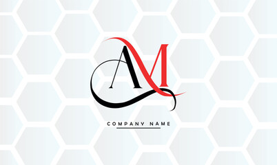 AM, MA, A, M Abstract Letters Logo Monogram
