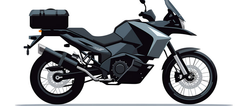 Kawasaki VersysX 300 a Friendly Mini Adventure Bike With an Motorbike on White Background Clean.AI Generative