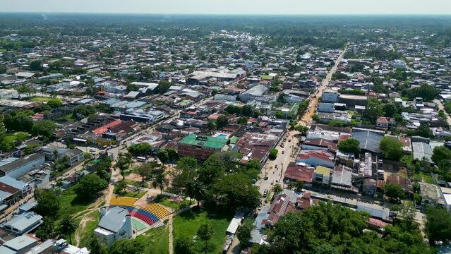 aerial view of the Leticia city in the amazonas